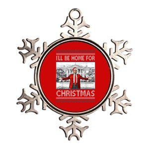 Ill Be Home For Christmas Donald Trump White House Metallic Star Ornament