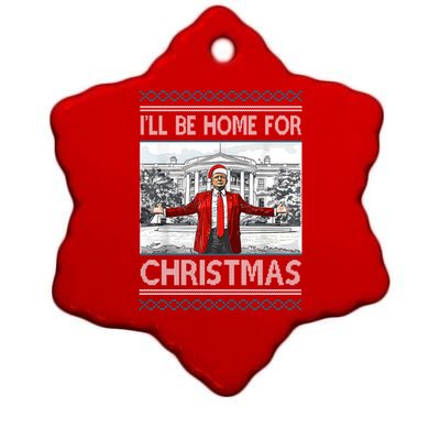 Ill Be Home For Christmas Donald Trump White House Ceramic Star Ornament