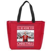 Ill Be Home For Christmas Donald Trump White House Zip Tote Bag