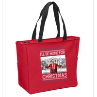 Ill Be Home For Christmas Donald Trump White House Zip Tote Bag
