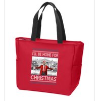 Ill Be Home For Christmas Donald Trump White House Zip Tote Bag