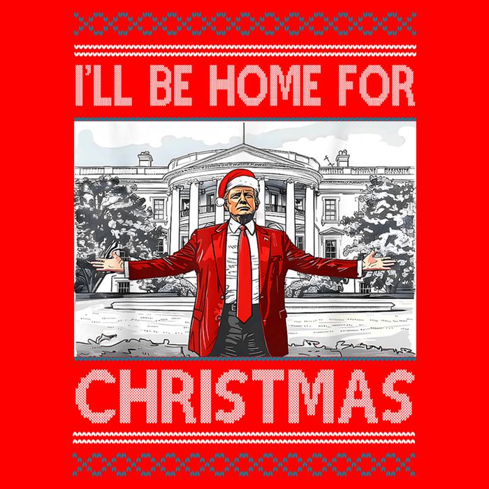Ill Be Home For Christmas Donald Trump White House Zip Tote Bag