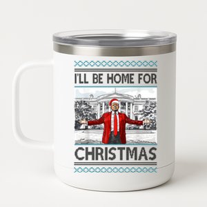 Ill Be Home For Christmas Donald Trump White House 12 oz Stainless Steel Tumbler Cup