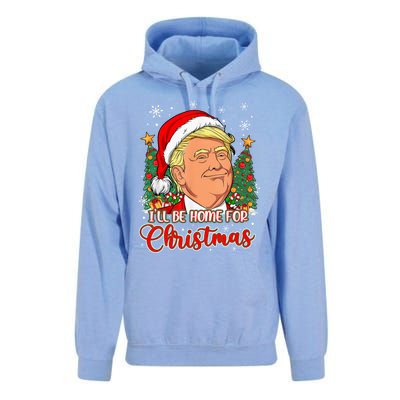 ILl Be Home For Christmas Funny Santa Trump Pajamas Xmas Gift Unisex Surf Hoodie