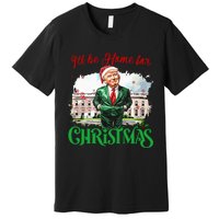 ILl Be Home For Christmas Funny Santa Elf Trump Xmas 2024 Premium T-Shirt