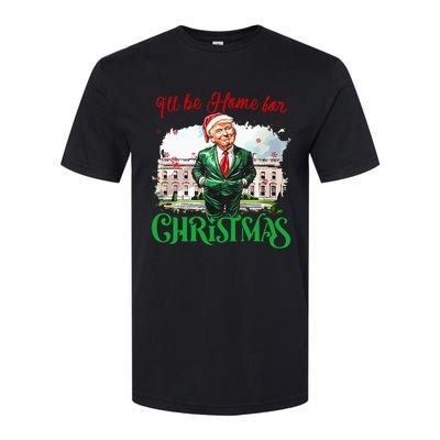 ILl Be Home For Christmas Funny Santa Elf Trump Xmas 2024 Softstyle CVC T-Shirt