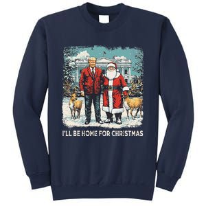 ILl Be Home For Christmas Funny Trump Xmas Santa Graphic Sweatshirt