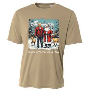 ILl Be Home For Christmas Funny Trump Xmas Santa Graphic Cooling Performance Crew T-Shirt