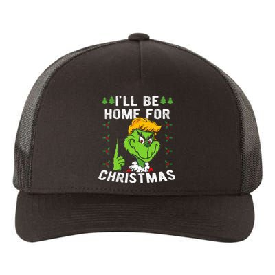 ILl Be Home For Christmas Trump 2024 Xmas Pajamas Yupoong Adult 5-Panel Trucker Hat