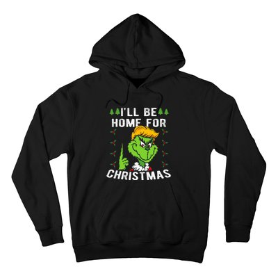 ILl Be Home For Christmas Trump 2024 Xmas Pajamas Hoodie