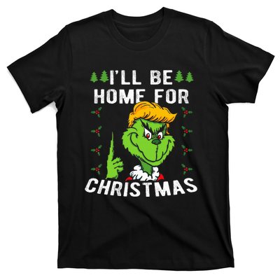 ILl Be Home For Christmas Trump 2024 Xmas Pajamas T-Shirt