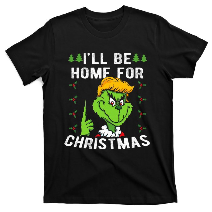 ILl Be Home For Christmas Trump 2024 Xmas Pajamas T-Shirt