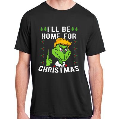 ILl Be Home For Christmas Trump 2024 Xmas Pajamas Adult ChromaSoft Performance T-Shirt