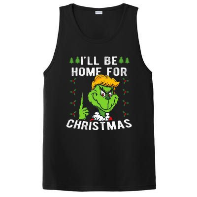 ILl Be Home For Christmas Trump 2024 Xmas Pajamas PosiCharge Competitor Tank