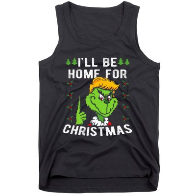 ILl Be Home For Christmas Trump 2024 Xmas Pajamas Tank Top