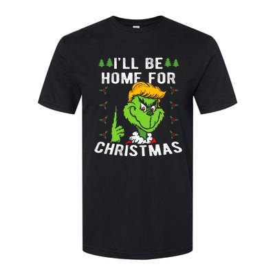 ILl Be Home For Christmas Trump 2024 Xmas Pajamas Softstyle CVC T-Shirt