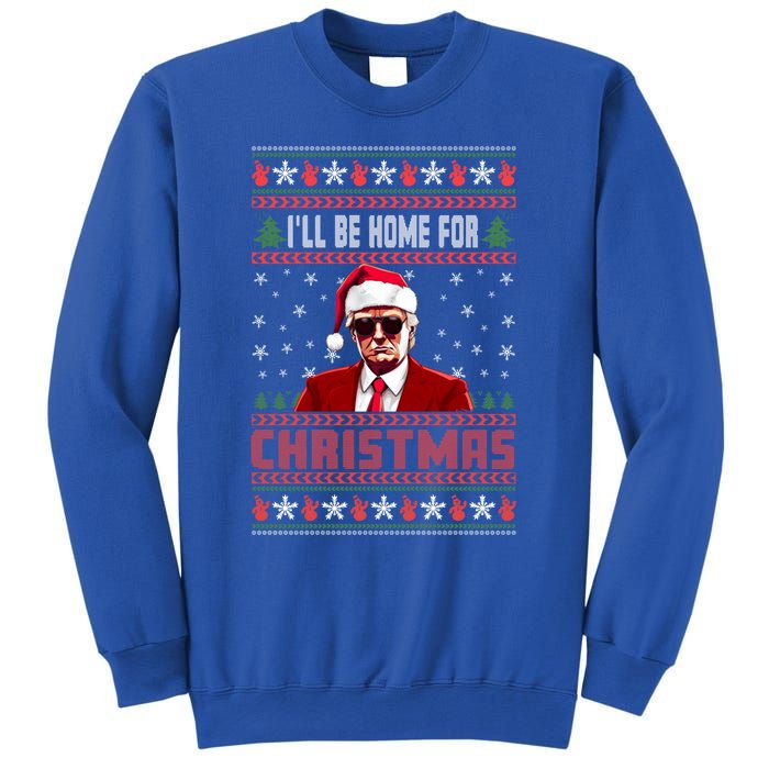 ILl Be Home For Christmas Santa Claus Trump Xmas Gift Sweatshirt