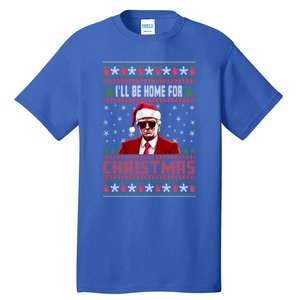 ILl Be Home For Christmas Santa Claus Trump Xmas Gift Tall T-Shirt