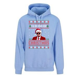 ILl Be Home For Christmas Santa Claus Trump Xmas Gift Unisex Surf Hoodie