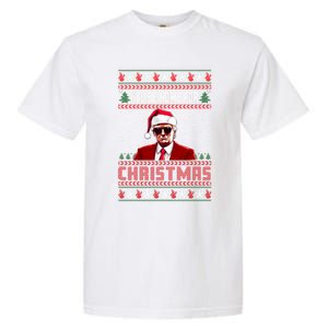 ILl Be Home For Christmas Santa Claus Trump Xmas Gift Garment-Dyed Heavyweight T-Shirt