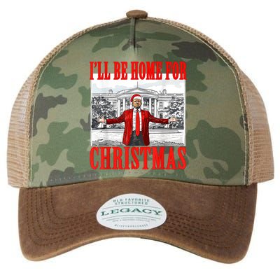Ill Be Home For Christmas Santa Funny Trump Xmas Pajamas Legacy Tie Dye Trucker Hat