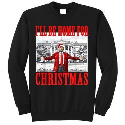 Ill Be Home For Christmas Santa Funny Trump Xmas Pajamas Sweatshirt