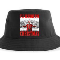 Ill Be Home For Christmas Santa Funny Trump Xmas Pajamas Sustainable Bucket Hat