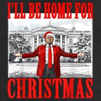 Ill Be Home For Christmas Santa Funny Trump Xmas Pajamas Beanie