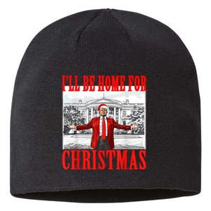 Ill Be Home For Christmas Santa Funny Trump Xmas Pajamas Sustainable Beanie