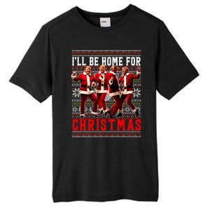 ILl Be Home For Christmas Santa Trump Ugly Christmas Tall Fusion ChromaSoft Performance T-Shirt