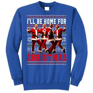 ILl Be Home For Christmas Santa Trump Ugly Christmas Sweatshirt