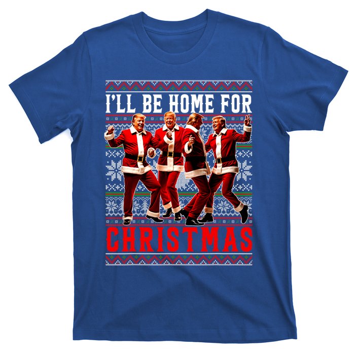 ILl Be Home For Christmas Santa Trump Ugly Christmas T-Shirt