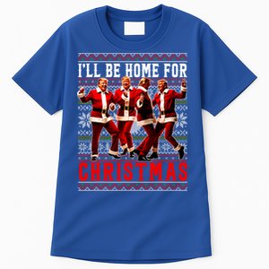 ILl Be Home For Christmas Santa Trump Ugly Christmas Tall T-Shirt