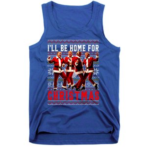 ILl Be Home For Christmas Santa Trump Ugly Christmas Tank Top