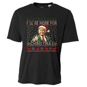 ILl Be Home For Christmas Funny Santa Claus Trump 2024 Cooling Performance Crew T-Shirt