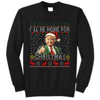 ILl Be Home For Christmas Funny Santa Claus Trump 2024 Sweatshirt