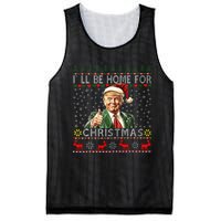 ILl Be Home For Christmas Funny Santa Claus Trump 2024 Mesh Reversible Basketball Jersey Tank