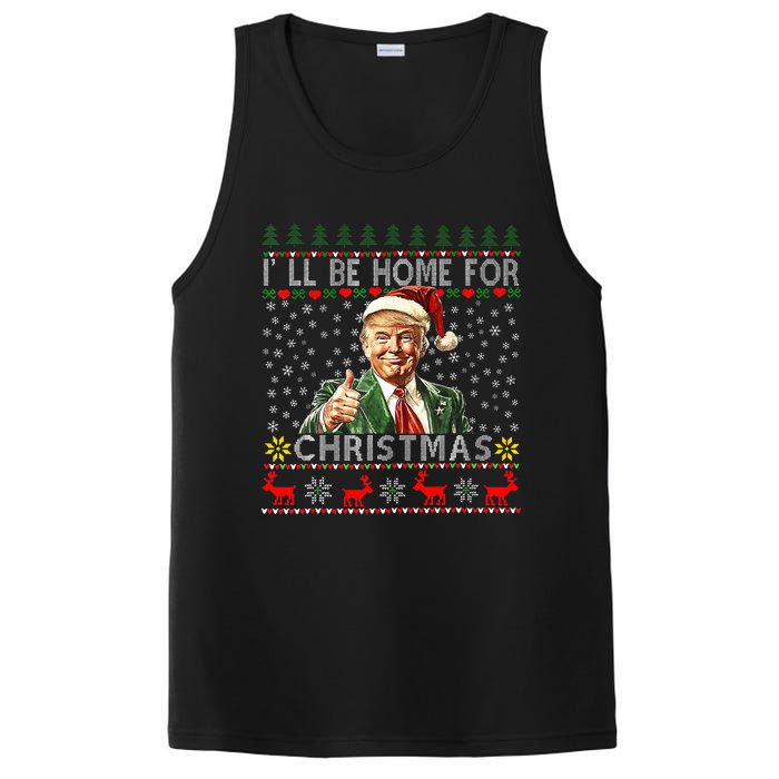 ILl Be Home For Christmas Funny Santa Claus Trump 2024 PosiCharge Competitor Tank