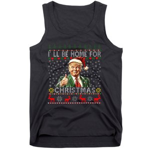 ILl Be Home For Christmas Funny Santa Claus Trump 2024 Tank Top