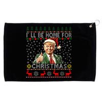 ILl Be Home For Christmas Funny Santa Claus Trump 2024 Grommeted Golf Towel