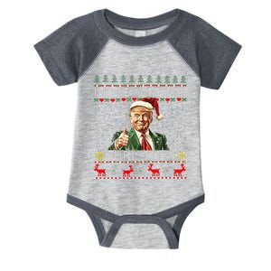 ILl Be Home For Christmas Funny Santa Claus Trump 2024 Infant Baby Jersey Bodysuit