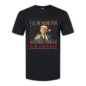 ILl Be Home For Christmas Funny Santa Claus Trump 2024 Softstyle CVC T-Shirt