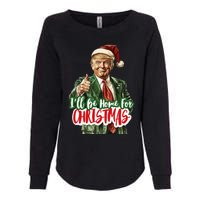 ILl Be Home For Christmas Santa Trump Xmas Pajamas Funny Womens California Wash Sweatshirt