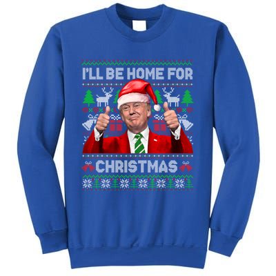 ILl Be Home For Christmas Santa Donald Trump Pajamas Xmas Cute Gift Sweatshirt