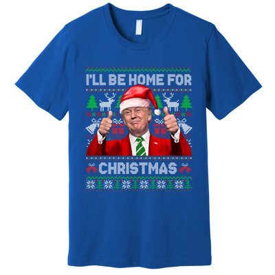 ILl Be Home For Christmas Santa Donald Trump Pajamas Xmas Cute Gift Premium T-Shirt