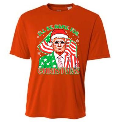 ILl Be Home For Christmas Pajamas Xmas Funny Donald Trump Funny Gift Cooling Performance Crew T-Shirt