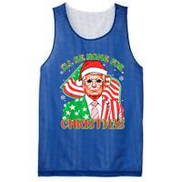 ILl Be Home For Christmas Pajamas Xmas Funny Donald Trump Funny Gift Mesh Reversible Basketball Jersey Tank