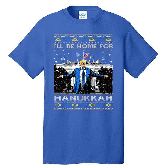 ILl Be Home For Hanukkah Trump Christmas Ugly Tall T-Shirt