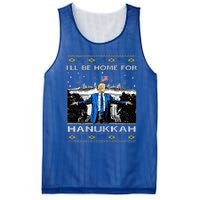 ILl Be Home For Hanukkah Trump Christmas Ugly Mesh Reversible Basketball Jersey Tank