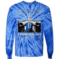 ILl Be Home For Hanukkah Trump Christmas Ugly Tie-Dye Long Sleeve Shirt